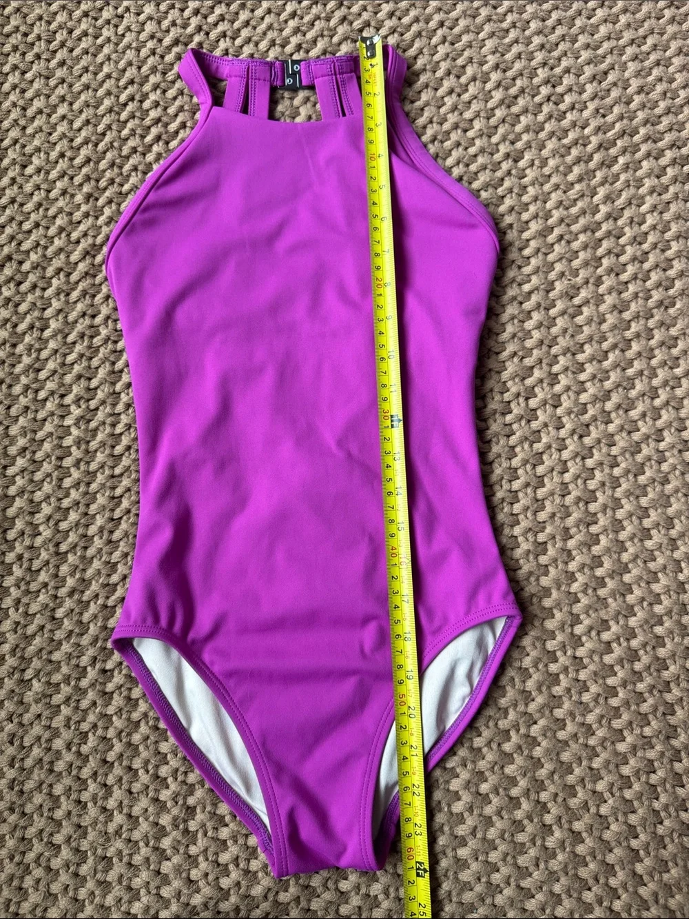 Jo + Jax Girls High Neck Leotard in Purple Fushia Size Youth Extra Large YXL 13
